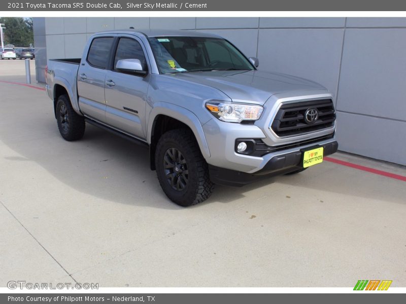 Silver Sky Metallic / Cement 2021 Toyota Tacoma SR5 Double Cab