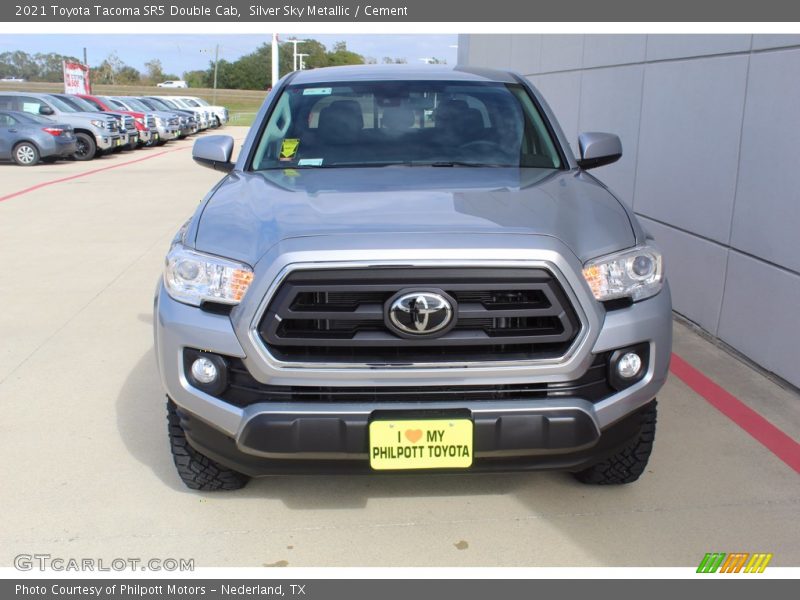 Silver Sky Metallic / Cement 2021 Toyota Tacoma SR5 Double Cab