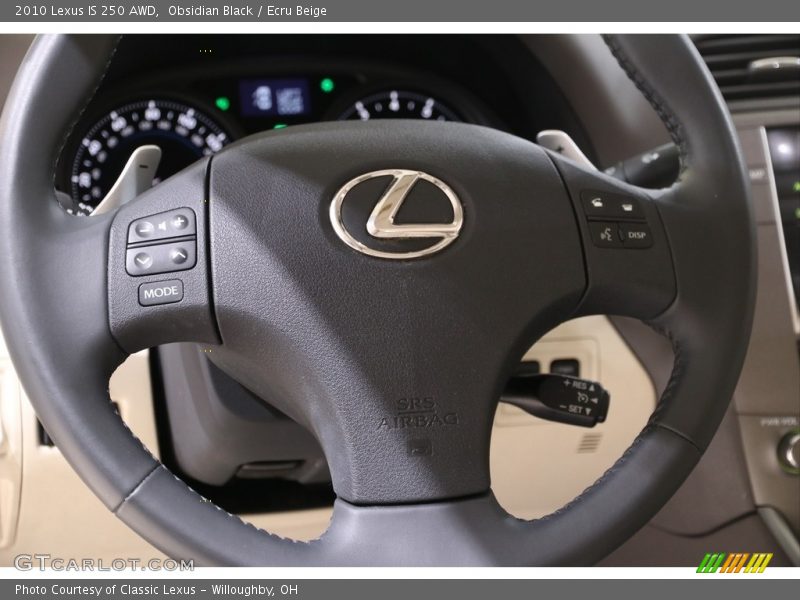 Obsidian Black / Ecru Beige 2010 Lexus IS 250 AWD