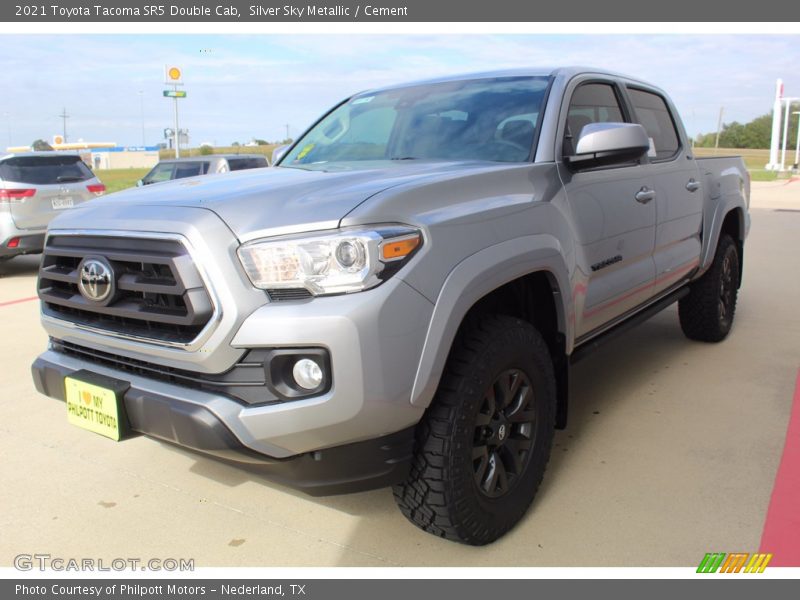 Silver Sky Metallic / Cement 2021 Toyota Tacoma SR5 Double Cab