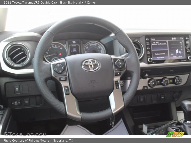 Silver Sky Metallic / Cement 2021 Toyota Tacoma SR5 Double Cab