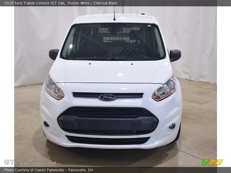 Frozen White / Charcoal Black 2018 Ford Transit Connect XLT Van