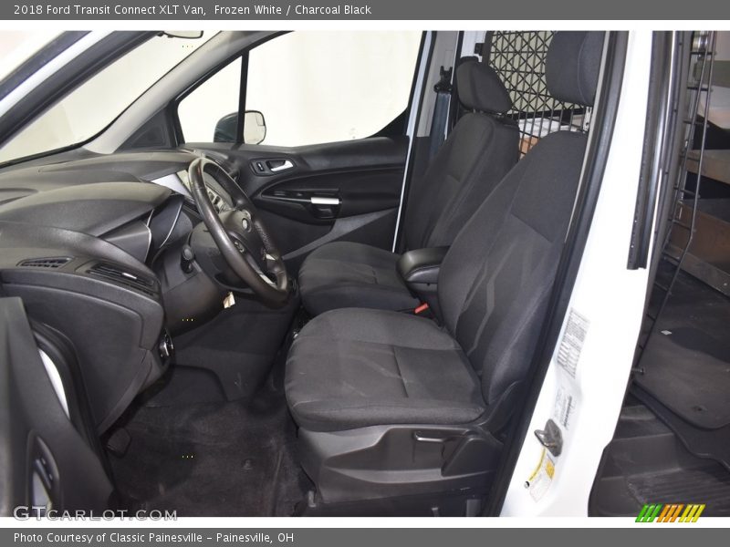 Frozen White / Charcoal Black 2018 Ford Transit Connect XLT Van