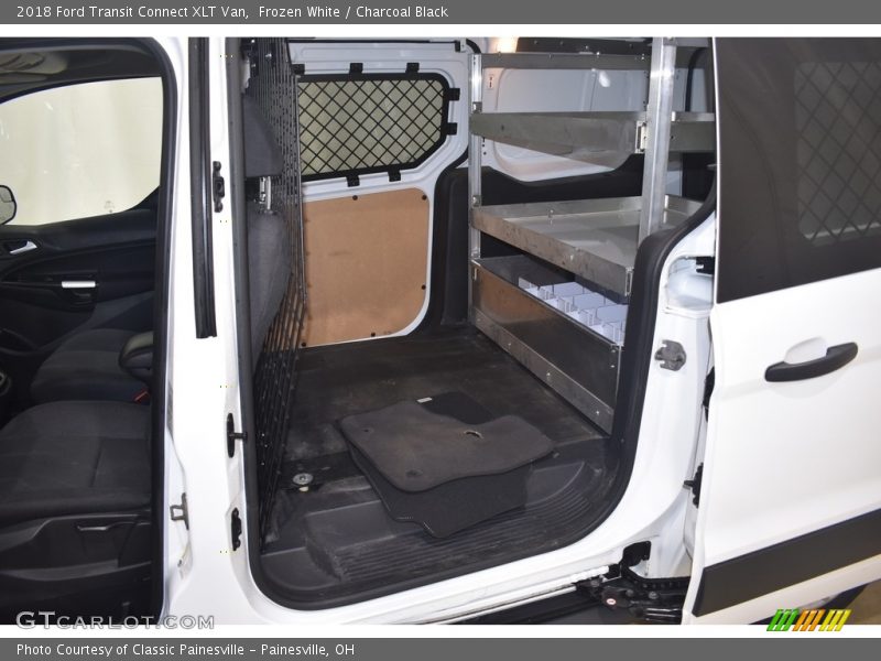Frozen White / Charcoal Black 2018 Ford Transit Connect XLT Van