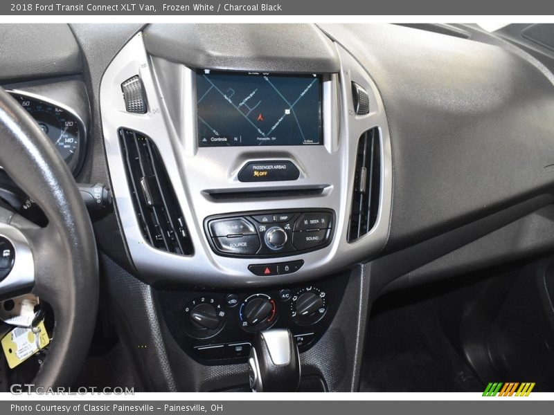 Frozen White / Charcoal Black 2018 Ford Transit Connect XLT Van