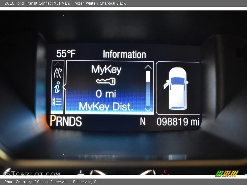 Frozen White / Charcoal Black 2018 Ford Transit Connect XLT Van