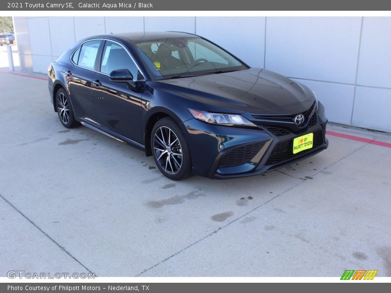 Galactic Aqua Mica / Black 2021 Toyota Camry SE