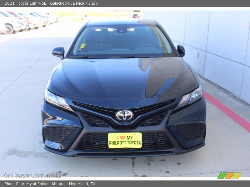 Galactic Aqua Mica / Black 2021 Toyota Camry SE