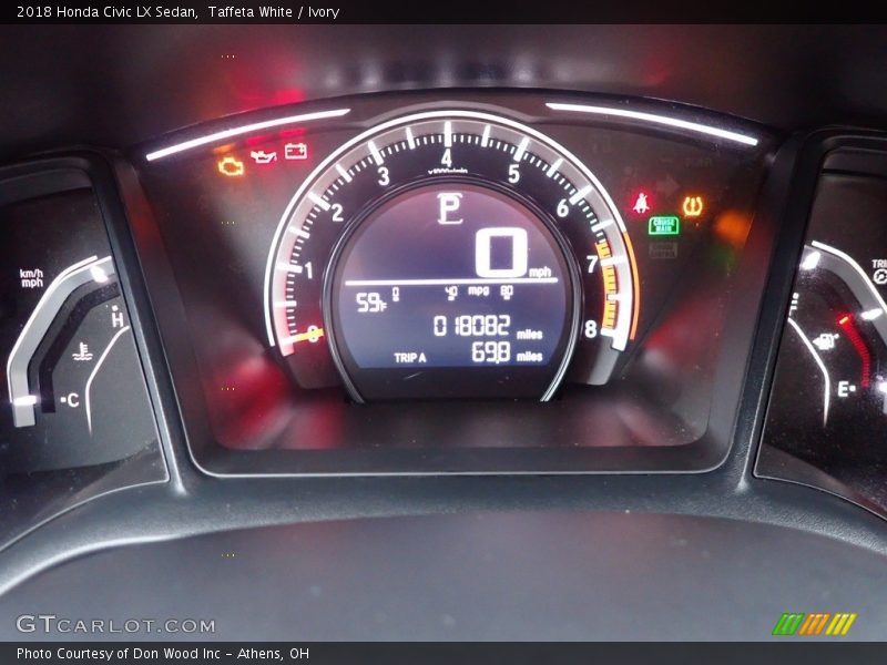 Taffeta White / Ivory 2018 Honda Civic LX Sedan
