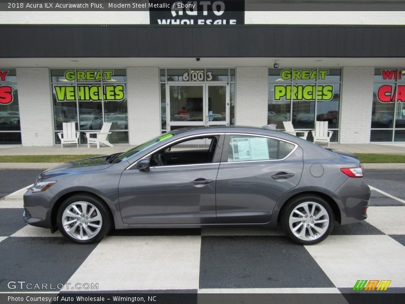 Modern Steel Metallic / Ebony 2018 Acura ILX Acurawatch Plus