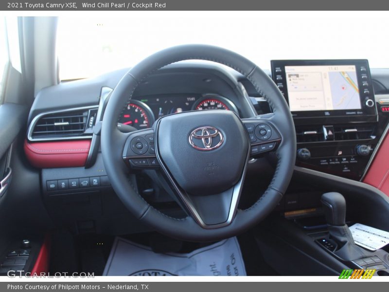 Wind Chill Pearl / Cockpit Red 2021 Toyota Camry XSE