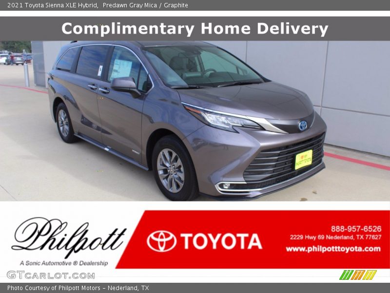 Predawn Gray Mica / Graphite 2021 Toyota Sienna XLE Hybrid
