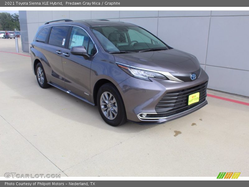 Predawn Gray Mica / Graphite 2021 Toyota Sienna XLE Hybrid