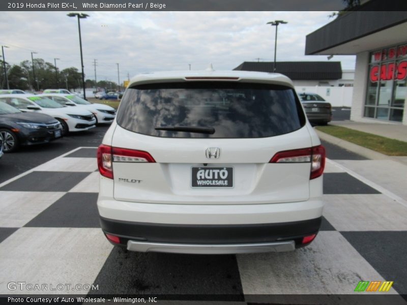 White Diamond Pearl / Beige 2019 Honda Pilot EX-L