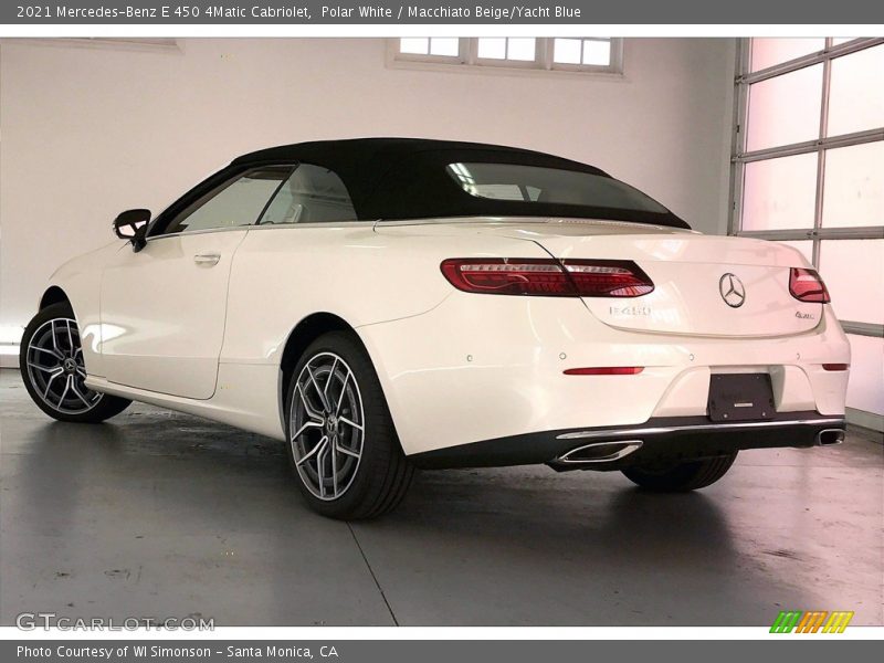 Polar White / Macchiato Beige/Yacht Blue 2021 Mercedes-Benz E 450 4Matic Cabriolet