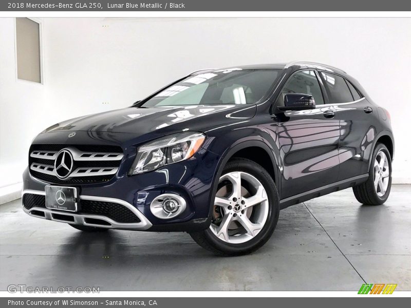 Lunar Blue Metallic / Black 2018 Mercedes-Benz GLA 250