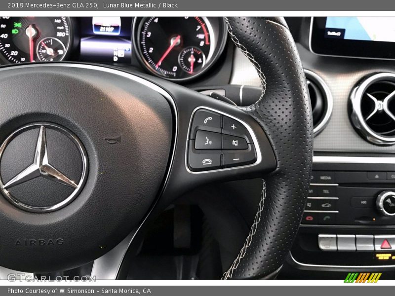 Lunar Blue Metallic / Black 2018 Mercedes-Benz GLA 250