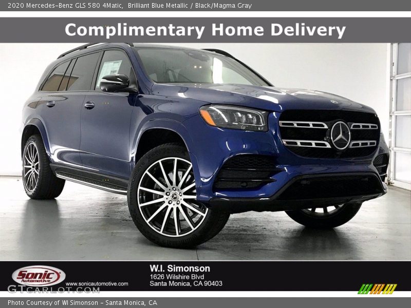 Brilliant Blue Metallic / Black/Magma Gray 2020 Mercedes-Benz GLS 580 4Matic