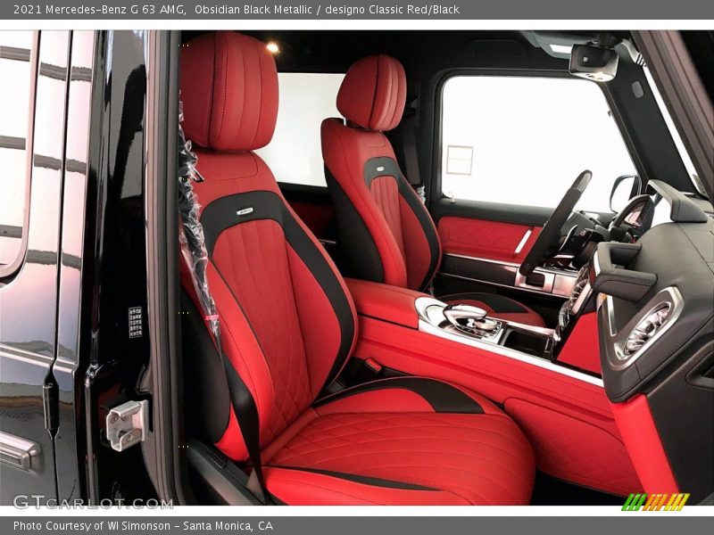 Obsidian Black Metallic / designo Classic Red/Black 2021 Mercedes-Benz G 63 AMG