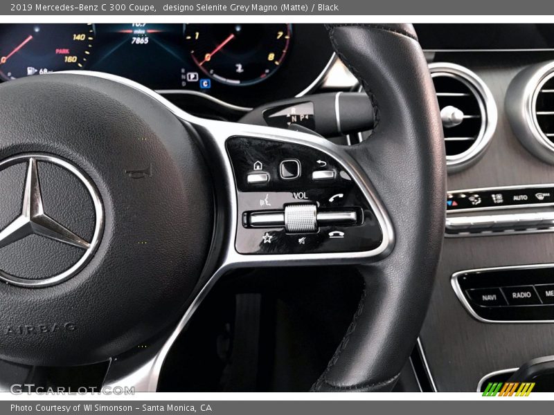 designo Selenite Grey Magno (Matte) / Black 2019 Mercedes-Benz C 300 Coupe