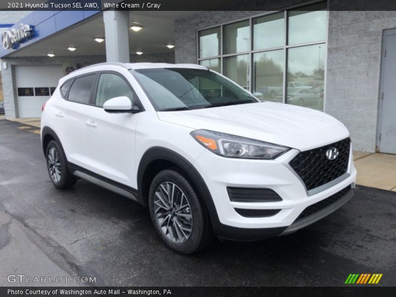 White Cream / Gray 2021 Hyundai Tucson SEL AWD