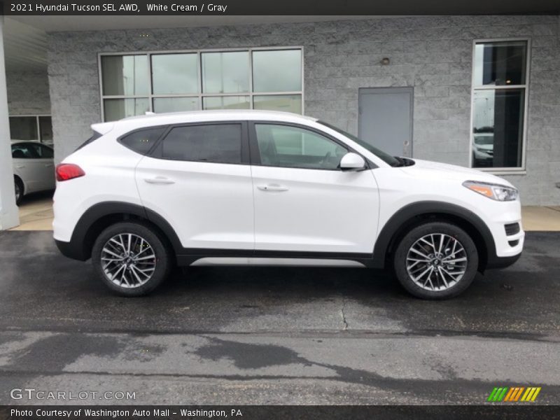 White Cream / Gray 2021 Hyundai Tucson SEL AWD