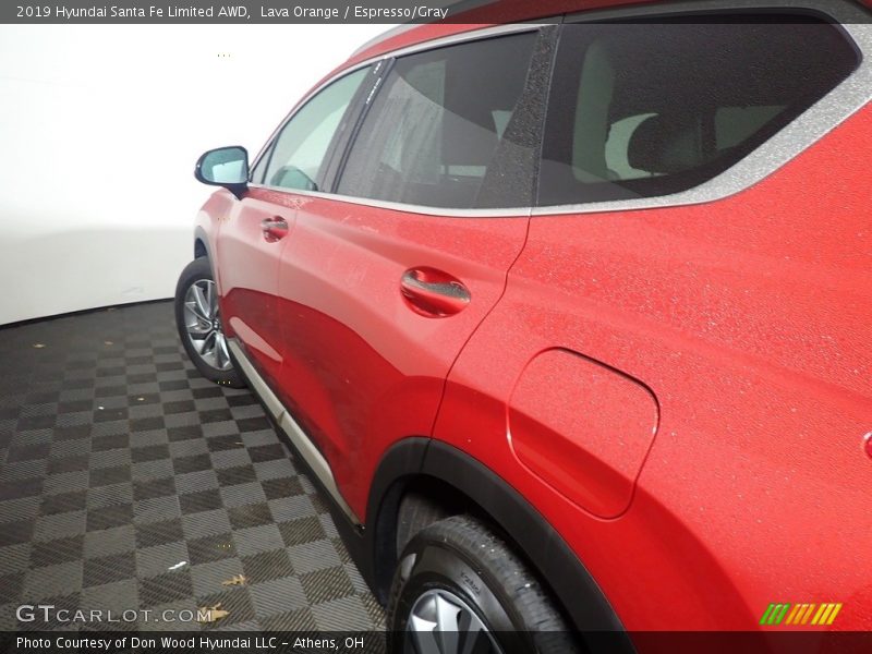 Lava Orange / Espresso/Gray 2019 Hyundai Santa Fe Limited AWD