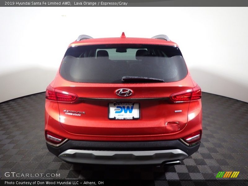 Lava Orange / Espresso/Gray 2019 Hyundai Santa Fe Limited AWD