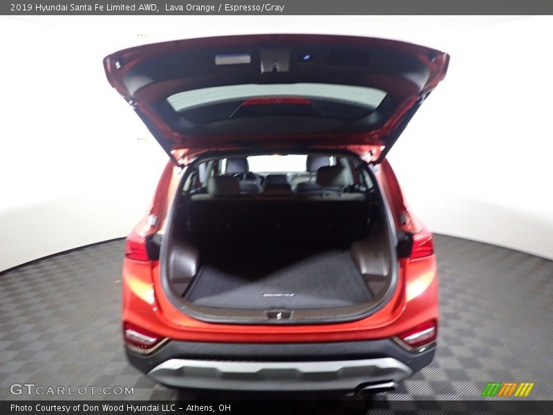 Lava Orange / Espresso/Gray 2019 Hyundai Santa Fe Limited AWD