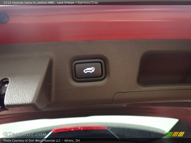 Lava Orange / Espresso/Gray 2019 Hyundai Santa Fe Limited AWD