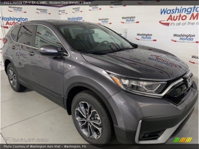 Modern Steel Metallic / Black 2021 Honda CR-V EX-L AWD