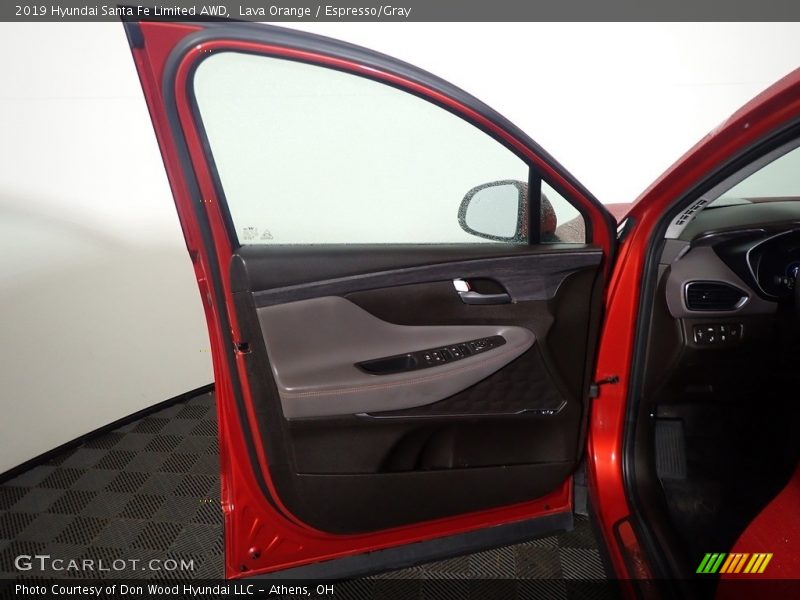 Lava Orange / Espresso/Gray 2019 Hyundai Santa Fe Limited AWD