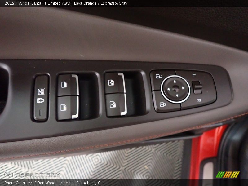 Lava Orange / Espresso/Gray 2019 Hyundai Santa Fe Limited AWD