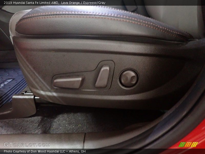 Lava Orange / Espresso/Gray 2019 Hyundai Santa Fe Limited AWD