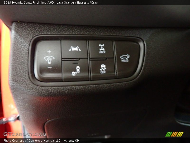 Lava Orange / Espresso/Gray 2019 Hyundai Santa Fe Limited AWD