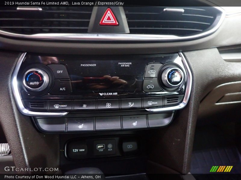 Lava Orange / Espresso/Gray 2019 Hyundai Santa Fe Limited AWD