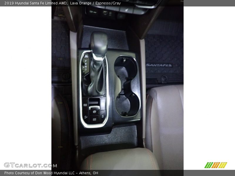 Lava Orange / Espresso/Gray 2019 Hyundai Santa Fe Limited AWD