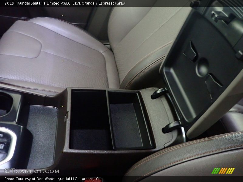 Lava Orange / Espresso/Gray 2019 Hyundai Santa Fe Limited AWD