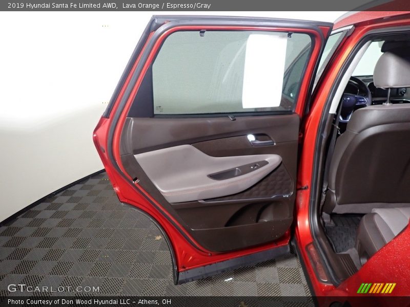 Lava Orange / Espresso/Gray 2019 Hyundai Santa Fe Limited AWD
