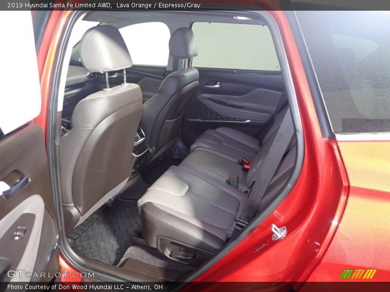 Lava Orange / Espresso/Gray 2019 Hyundai Santa Fe Limited AWD