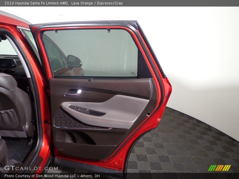 Lava Orange / Espresso/Gray 2019 Hyundai Santa Fe Limited AWD