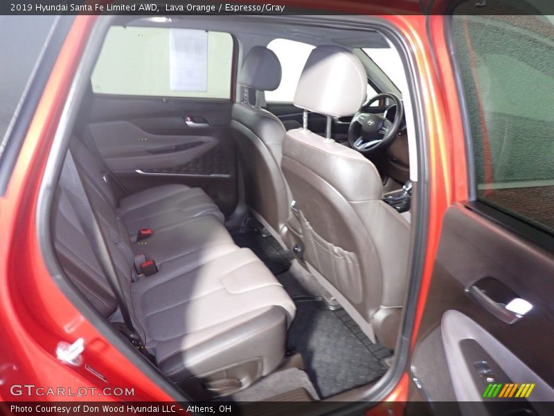 Lava Orange / Espresso/Gray 2019 Hyundai Santa Fe Limited AWD