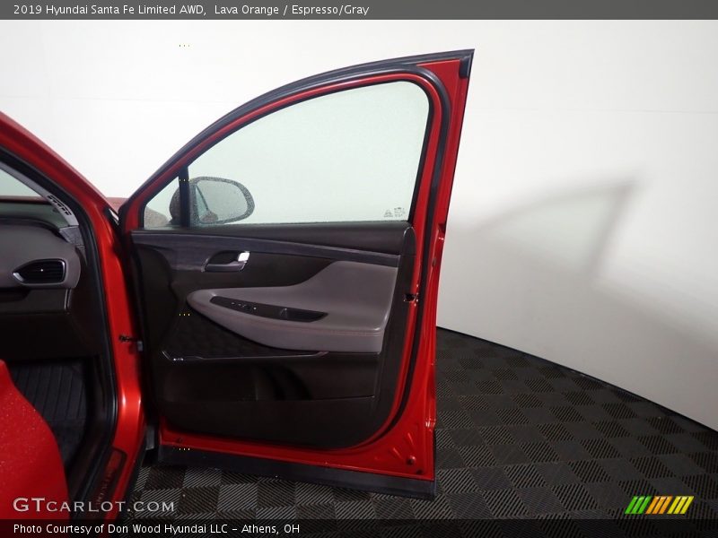 Lava Orange / Espresso/Gray 2019 Hyundai Santa Fe Limited AWD