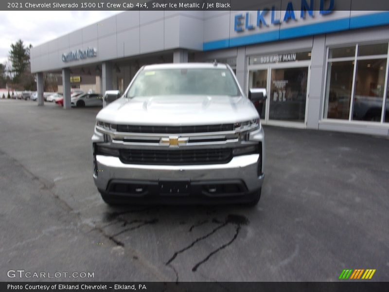 Silver Ice Metallic / Jet Black 2021 Chevrolet Silverado 1500 LT Crew Cab 4x4