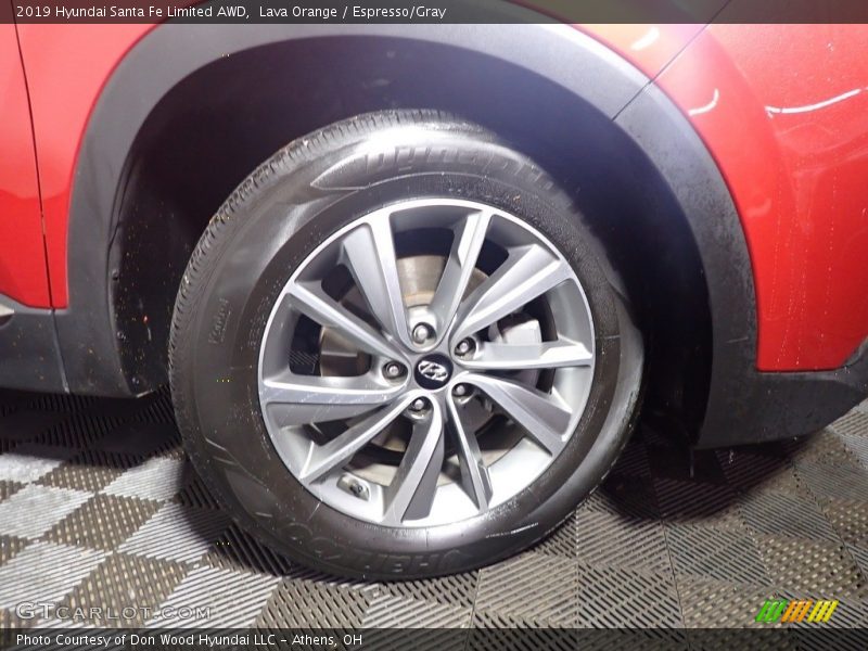 Lava Orange / Espresso/Gray 2019 Hyundai Santa Fe Limited AWD