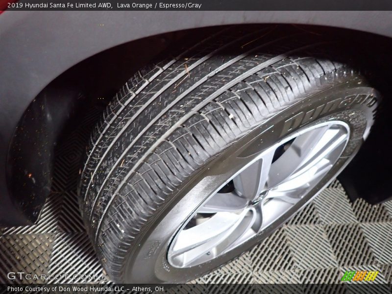 Lava Orange / Espresso/Gray 2019 Hyundai Santa Fe Limited AWD
