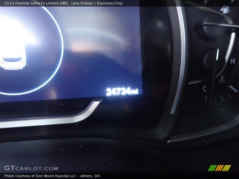 Lava Orange / Espresso/Gray 2019 Hyundai Santa Fe Limited AWD