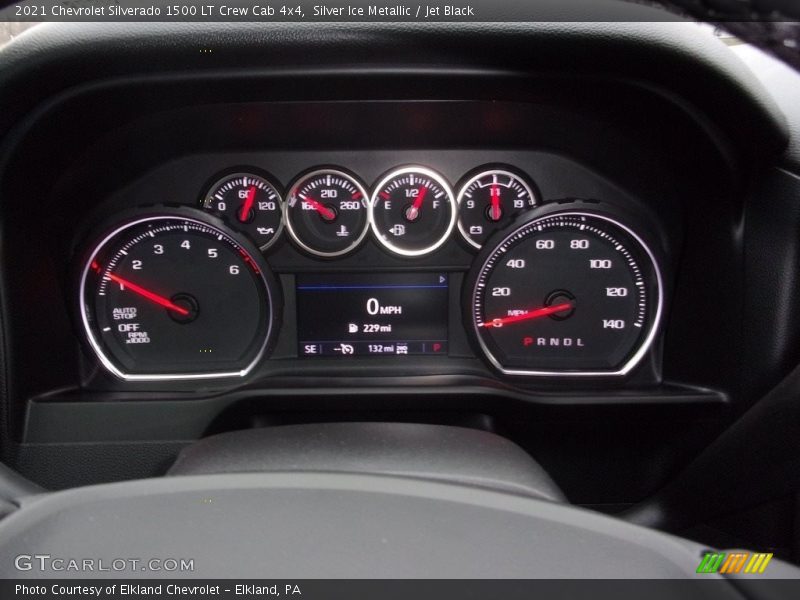Silver Ice Metallic / Jet Black 2021 Chevrolet Silverado 1500 LT Crew Cab 4x4