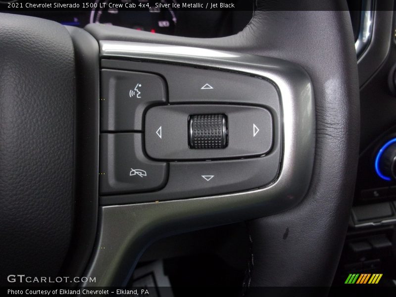 Silver Ice Metallic / Jet Black 2021 Chevrolet Silverado 1500 LT Crew Cab 4x4