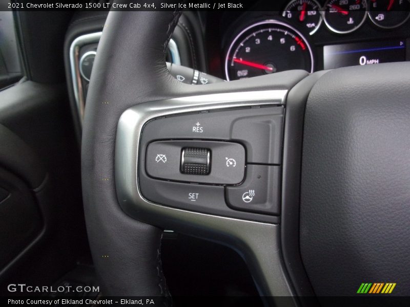 Silver Ice Metallic / Jet Black 2021 Chevrolet Silverado 1500 LT Crew Cab 4x4